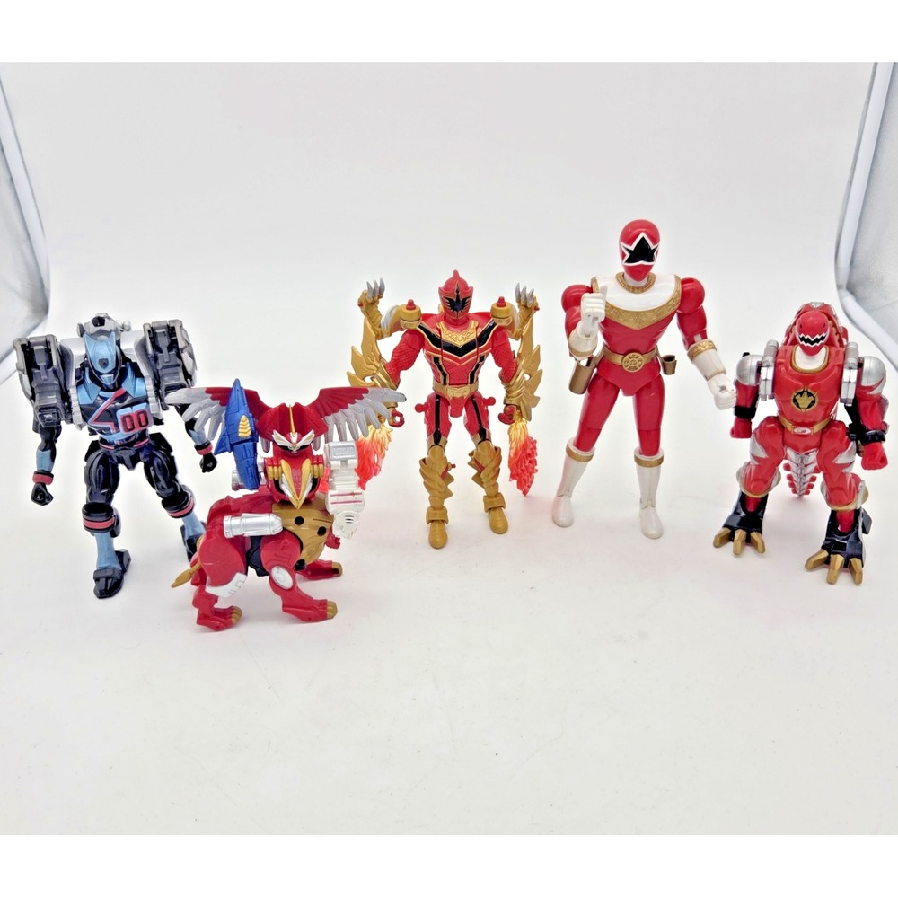 Bandai Power Rangers Dino Thunder Zeo Mystic Force SPD Action Figure Lot 5pc